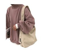 Sac Toile Large Corduroy Shoulder Shopper Bag Women Cotton Cloth Fashion Canvas Tote Shopping Bags Woman Handbags Reusable Travel(Beige)