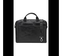 Sac Toploader dbramante1928 Amalienborg 15" Cuir Pleine Fleur Noir - Compartiment 365x30x240 mm, Poche Avant/Arrière, Sangle d'Épaule Amovible, 1.02 kg