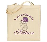Sac Tote bag - Cadeau pour Maîtresse - Cadeau pour la maîtresse de votre enfant, pour Noël, Anniversaire, Fin d'année scolaire, Remerciement, pour remercier la mâtresse de votre enfant (sac 1)