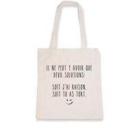 Sac tote bag en toile coton 100% bio - LA FRENCH TOUCH - J'ai raison - Capacité 10L