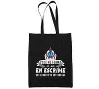 Sac Tote Bag Escrime Légende tu deviendras Noir