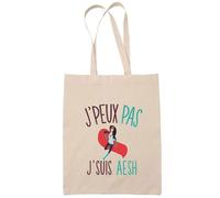 Sac Tote Bag J'peux pas AESH beige