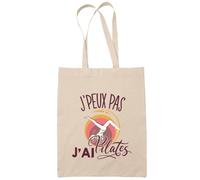 Sac Tote Bag J'peux pas Pilates beige