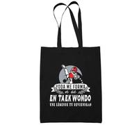 Sac Tote Bag Taekwondo Légende tu deviendras Noir