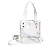 Sac transparent de stade pour femme avec ouverture large réglable | Sac à bandoulière transparent de voyage pour concert, voyage, plage, camping, pique-nique, shopping, fête, anniversaire