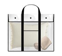 Sac transparent pour affiche - 80 x 65 cm - Grand organisateur d'art en PVC - Pochette de rangement avec poignée - Sac de poche pour accessoires, support de tableau d'affichage, support de fournitures
