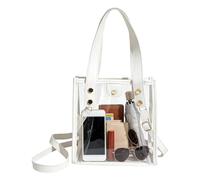 Sac Transparent pour Événements en Stade confortable grand format portable | Sac Femme Transparent Marinette Concert Plage Camping Pique-nique Shopping Fête Anniversaire École Bureau p