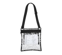 Sac Transparent, Sac Transparent Transparent Sac à Messager Clair pour Les Concerts de Stade événements Sportifs (Black)