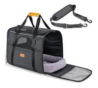 Sac Transport Chat Chien - Respirant et Pliable - Noir - Polyester - 46* 32* 36 cm