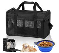 Sac Transport pour Animaux de Compagnie: WANDGU 42 x 27 x 28cm Sac Transport Chat Chien Pliable avec Écuelle, Sac de Portable pour Chien, Sac Animaux Domestiques