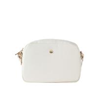 Sac travers en cuir blanc deux compartiments Jacqueline Bemon