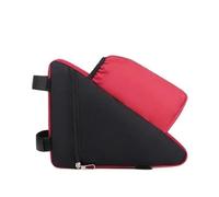 Sac triangulaire de vélo étanche avec poche for bouteille et support for téléphone, 2 styles, for VTT/vélos de route, accessoire de rangement for cadre avant de cyclisme, 1 pièce(Red - Model B)