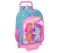 Safta - Sac à dos à roulettes My Little Pony Magic - Bleu - 33 x 15 x 42 cm - Enfant