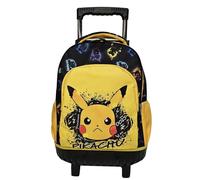 Sac trolley enfant Manenti Pokemon Skate Face Jaune 44x33x22 cm
