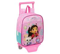Safta Gabby´s Dollhouse Party Mini Wheeled Backpack Rose