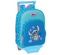 Sac trolley - Safta - Stitch Hawaii - Bleu - 26x11x34cm - Bretelles rembourrées