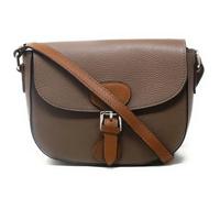 Sac trotteur à bandoulière en cuir grainé INA SCOT - OH MY BAG - Taupe foncé - Femme - Marron - 23 x 17 x 7 cm