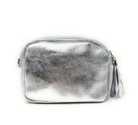 Sac trotteur à bandoulière en cuir grainé LITTLE SEVILLE Argent clair