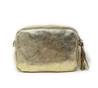 Sac trotteur à bandoulière en cuir grainé LITTLE SEVILLE - OH MY BAG - Or pale - Doré - Jaune - Femme