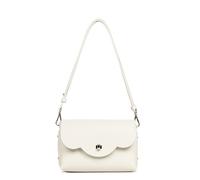LANCASTER | Pur & Element City - Sac Trotteur Refente de Cuir de Vachette Lisse Ecru - In - Or pâle