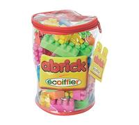 Jouets Ecoiffier - 486 - Sac de briques à empiler Abrick - Jeu de construction pour enfants - 50 pièces - Dès 18 mois - Fabriqué en France