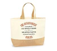 Sac Une Orthophoniste aussi géniale oublier | Cabas de Plage Courses Coton et Toile de Jute Idée Cadeau Femme