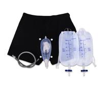 Sac urinaire portable Briefs d'incontinence masculines en forme de sac de jambe d'urine et de silicone collecteur d'urine Cather Pantalon d'incontinence à l'épreuve des hommes, m, m