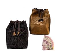 Sac urne pour cendres d'animaux domestiques - Brocart chanson, cordon de serrage, capacité de 359 cu, utilisable pour animaux domestiques et humains, 16,3 x 6,3 x 23,5 cm (1 pièce)