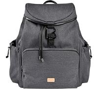BÉABA, Sac à Langer, Sac à dos à langer, Grande contenance 22L, 13 Poches de rangement, Nombreux accessoires, Confort Maximal, Waterproof, Sac Vancouver, Gris Foncé