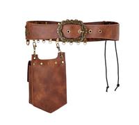 Sac vintage Steampunk en cuir - Accessoire de costume médiéval - Accessoire de cosplay - Pour l'extérieur, les voyages et le quotidien - Sac en cuir vintage