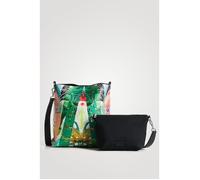 Desigual Bols_Virtual Pink Butane, Sac à bandoulière Femme, Vert, Einheitsgröße