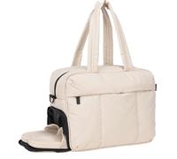 Sac Voyage Sac de Sport en Duvet Grande capacité for Femmes, Sacs à bandoulière multifonctionnels de Grande capacité, Sac à Main de séparation Sec et Humide, Sacs de Voyage for Femmes(Creamy-White)