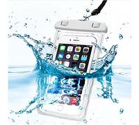 Sac Waterproof Blanc pour HUAWE I- Housse Etui Universel Boitier Pochette Lumineux Protection Tactile Souple Plastique Imperméable Etanche Protège Eau Sable Terre Poussière - Phonillico®