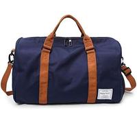 Sac Week-End avec Compartiment Chaussures Le-Globe-Trotteur (Blue)