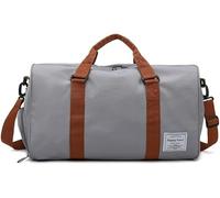 Sac Week-End avec Compartiment Chaussures Le-Globe-Trotteur (Grey)