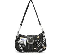 Sac Y2K, Shoujo Y2K Bag, Sac a Main Vintage, Petit Sacs a Main, Sacs à Porte des Années 2000, Bag à Porte Esthétique, Adapté à un Usage Quotidien, Fêtes, Séances Photo, Cadeaux (Denim Noir blanc)