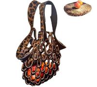 Sac Zest - Sac Fourre-Tout Pliable En Cuir Fait Main, Design Coussin Plat, Sac à Main En Maille 2 En 1, Coussin Pliable Et Sac De Courses, Sac à Bandoulière Plat Et Pliable, Sac Fourre-Tout En(B)