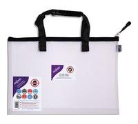 Sac zippé EVA Mesh A3 anse noire, sangle de transport avec prise en main 48 x 35 cm