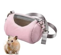 Sacà Dos de Transport - Velours 11x7,5x7,5 cm Sac en Peluche Hamster | Petit Sac Voyage pour Animaux de Compagnie avec fenêtre en Maille, Chaud, Respirant, sûr | Porte-Lapin Cochon d'Inde