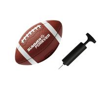 SACAR Ballon Mini Rugby 23 x 13 cm - PVC double couche antidérapant - Résistant pour la plage, le parc et les aires de jeu (BROWN)