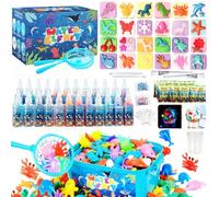 SACBRZZ Magic Water Elf Set,Gel 3D Magiques Créatifs Activité Manuelle Enfant,24 Couleurs Et 24 Formes,Magic Water DIY Aqua Gelz Set kit creatif Enfant pour De 3 Ans Et Plus,Garçons Et Filles
