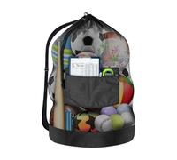 Sacca A Rete Palloni E Attrezzatura Da Calcio - Organizzatore Capiente Per Palloni Da Pallavolo | Custodia Rete Traspirante Per Attrezzatura Sportiva Adatta Per Allenamento Giornate In Spiaggia