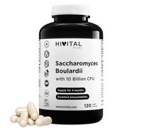 Saccharomyces Boulardii 10 Milliards d'UFC. 120 gélules végétaliennes pour 4 mois. Levure Probiotique gastro-résistante pour maintenir l'équilibre de la flore intestinale. Fabriqué par Hivital