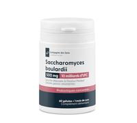 Saccharomyces boulardii - Souche Institut Pasteur CNCM I-3799 - 20 Milliards UFC/g - Gélules végétales gastro-résistantes - 1 mois de cure / 60 gélules - Sans conservateurs - Fabriqué en France