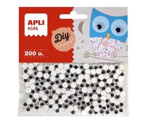 Sach 200 Yeux Mobiles Adh Noir Rond 6mm