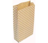 Sach. x50 poch. kraft, 21x37+7cm,pois - Kraft