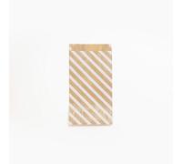 Sach. x50 poch. Kraft PF rayure blanche - Kraft
