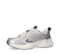 SACHA Baskets basses noir / argent / blanc cassé, Taille 38