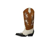 SACHA Bottes de cowboy marron / noir / blanc, Taille 38