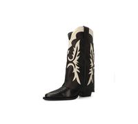 SACHA Bottes de cowboy noir / blanc, Taille 40